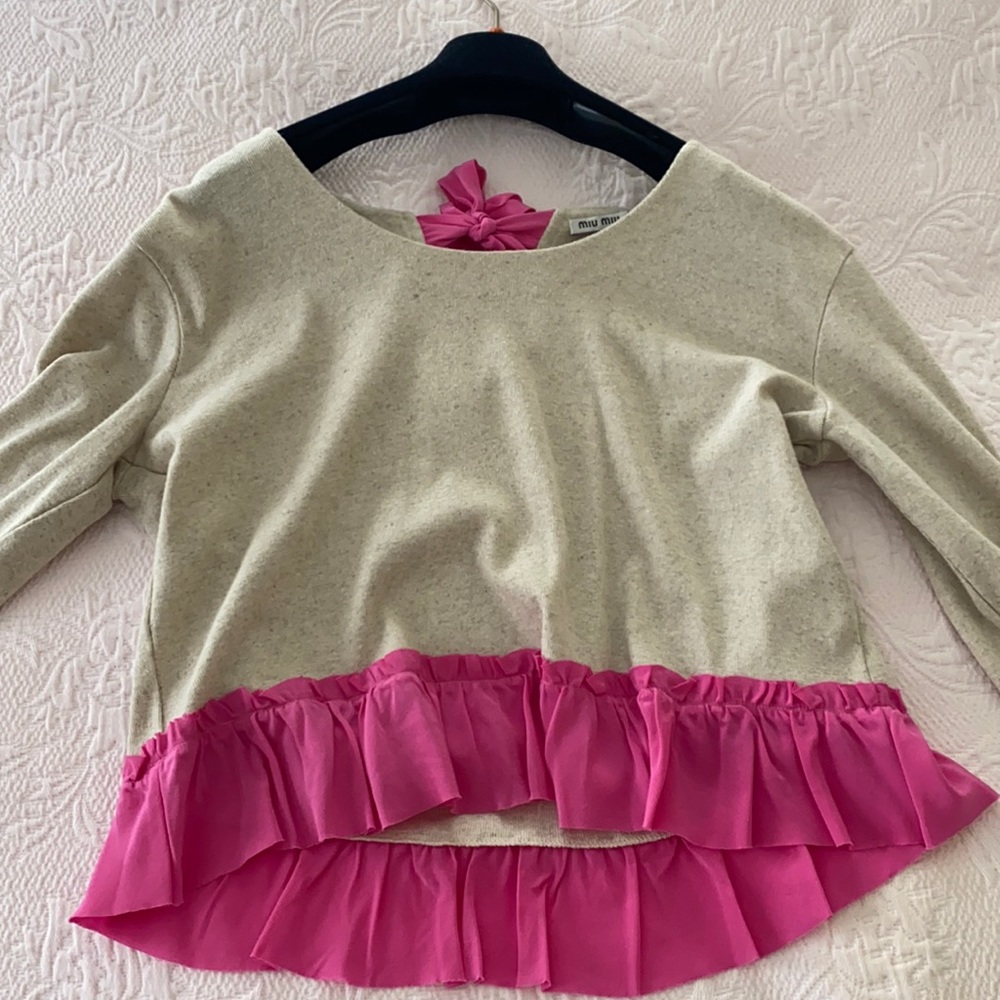 Miu Miu Beige and Pink sweater